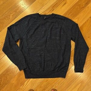 J. Crew Men’s Heather Navy pull over sweater